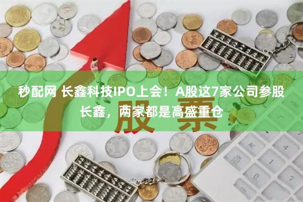 秒配网 长鑫科技IPO上会！A股这7家公司参股长鑫，两家都是高盛重仓
